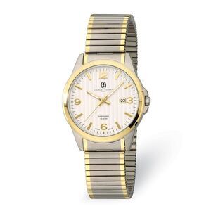 Charles Hubert Mens Titanium Silver Dial Expansion Band Watch